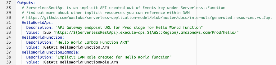 SAMTemplateOutputs